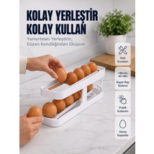 Marsilyan Yumurta Düzenleyici Organizer Buzdolabı Için Yer Tasarruflu Saklama Rafı