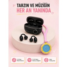 Marsilyan Şarj Kutulu Kablosuz Kulaklık ve Pembe Çanta Charm Saat Ikili Fırsat Paketi