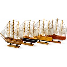 Tuğra Çelik Ibico İ12-237 Ahşap Yelkenli Gemi Maketi - Masaüstü Dekoratif Orta Boy 30X32 cm