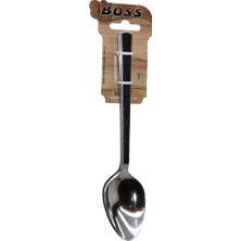 Tuğra Çelik BOSS-713 Eko Çubuk Sade Metal Yemek Kaşık 6'lı 2mm