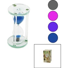 Tuğra Çelik Comptiments YAKUT-9337 FYS-003 Küçük 5 Dakika Cam Kum Saati (Cam Standlı) Çap: 5.8cm Yükseklik: 9.8cm