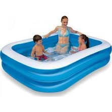 Tuğra Çelik Bestway 12819 Kare Aile Huzu - 2 Halkalı Mi Şişme Huz 400 Lt, 2.11X1.32X0.46 M