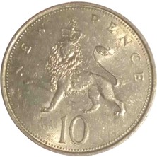 Yediotuz Digital Pazarlama Ingiltere 10 Pence Madeni Koleksiyon Yabancı Para.
