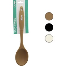 Tuğra Çelik Ibico İ22-037 Renkli Silikon Servis Kaşık 26.5cm Silikon Saplı