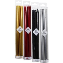 Tuğra Çelik Gül Candle GL-217 Yaldız Şamdan Mum 2'li Paket