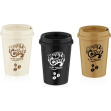 Tuğra Çelik Qlux L-00751 Plastik Kahve Bardağı - Yudumlama Ağızlıklı Kapak
