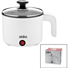 Tuğra Çelik Sinbo SCO-5043 Elektrikli Fonksiyonlu Pişirici Çelik Tencere 800ML 400W Buharda Pişirme Aparatı Cam Kapak