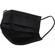 Uravas Store Medikal 50PCS Siyah Cerrahi Yüz Maskesi BX40