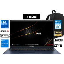 Asus vivobook 15 X1504VA Intel Core 5 120U 16GB Ddr5 512GB SSD Windows 11 Home 15.6" Fhd Taşınabilir Bilgisayar Prestij Çanta