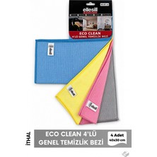 Ellesill Eco Clean 4'lü Mikrofiber Genel Temizlik Bezi - 40X30 cm