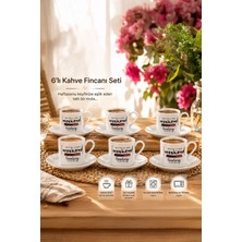 Porsima 09 Porselen 12 Parça 6 Kişilik Türk Kahvesi Fincan Takımı 90 ml