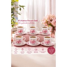 Porsima Porselen 12 Parça 6 Kişilik Türk Kahvesi Fincan Takımı 90ML