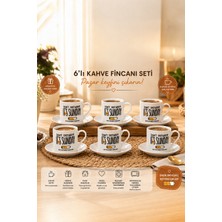 Porsima 08 Porselen 12 Parça Türk Kahve Fincan Takımı 90 ml