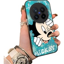 HONTINGA Vivo X300 Pro ile Uyumlu Kılıf Silikon Kenar Sert Arka Kamera Koruyucu Basitlik Anti Düşme Kamera Sevgili Çift Kılıf Mickey Desen Couple Telefon Kılıfı K1-1782