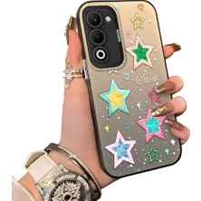 HONTINGA Oppo A5 5g ile Uyumlu Kılıf Silikon Kenar Sert Arka Kamera Koruyucu Basitlik Anti Düşme Kamera Sevgili Çift Kılıf Yıldız Kılıf Desen Couple Telefon Kılıfı K1-1785