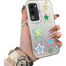 HONTINGA Oppo A5 5g ile Uyumlu Kılıf Silikon Kenar Sert Arka Kamera Koruyucu Basitlik Anti Düşme Kamera Sevgili Çift Kılıf Yıldız Kılıf Desen Couple Telefon Kılıfı K1-1785