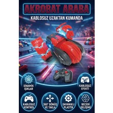 Üç Teker 360 Derece Dönebilen Şarjlı Işıklı Kumandalı Akrobat Araç