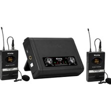 König K-302YY Kablosuz Yaka Mikrofon Seti (Yaka + Yaka Uhf Çift Kanal)