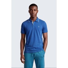Piero Perla Erkek Eva Nakış Detaylı Ayaksız Triko Yaka Slim Fit Kıvrılmaz Yaka Polo T-Shirt