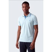 Piero Perla Erkek Eva Nakış Detaylı Ayaksız Triko Yaka Slim Fit Kıvrılmaz Yaka Polo T-Shirt