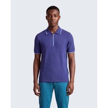 Piero Perla Erkek Fermuar Detaylı Slim Fit Polo Yaka T-Shirt