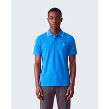Piero Perla Erkek Eva Nakış Detaylı Ayaksız Triko Yaka Slim Fit Kıvrılmaz Yaka Polo T-Shirt