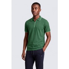 Piero Perla Erkek Fermuar Detaylı Slim Fit Polo Yaka T-Shirt