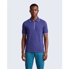 Piero Perla Erkek Fermuar Detaylı Slim Fit Polo Yaka T-Shirt