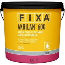 Fixa Akrilan 600 Akrilik Esaslı Uv Dayanımlı Esnek Likit Membran 15KĞ (+-2kğ)