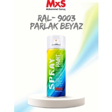 MxS RAL 9003 Parlak Beyaz Akrilik Sprey Boya 400 ml