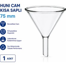 Labolist Cam Huni Kısa Saplı Borosilikat 75 mm 1 Adet