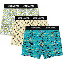 Carnaval Socks Carnaval Food Mood Erkek Boxer 3’lü Set
