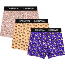 Carnaval Socks Carnaval Wild Orbit Erkek Boxer 3’lü Set
