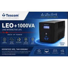 Tescom Leo 1000AP LCD 1000VA Line Interactive Akülü Kesintisiz Güç Kaynağı