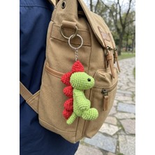 Sevimli İlmekler Amigurumi Dinazor Anahtarlık