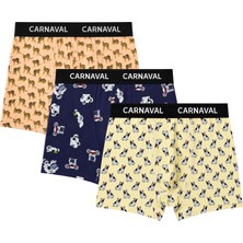 Carnaval Socks Carnaval Animal Crew Erkek Boxer 3’lü Set