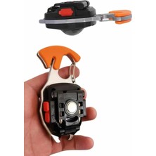 S'82 7 Modlu Mini LED Lamba Anahtarlık USB Şarjlı Kamp Için Taşınabilir