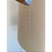 Bade Jewelry Fd Vip Gold Incili Top Sıralı Kararmaz Çelik Şık Halhal