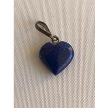 Hasyılmaz Doğal Lapis Lazuli Taşı Kalp Kolye Ucu 1,3-1,6cm