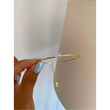Bade Jewelry Fd Vip Gold Mini Taşlı Kalp Detaylı Kararmaz Çelik Şık Çıtır Bileklik