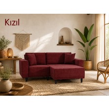 Rolivs Rivol K60 + Uz Modüler Köşe Koltuk Kızıl 190 x 165 cm