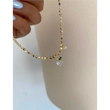 Bade Jewelry Fd Vip Gold Taşlı Kalp&yıldız Detaylı Kararmaz Çelik Şık Halhal