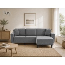 Rolivs Rivol K60 + J60 + Uz Modüler Köşe Koltuk Taş 250 x 165 cm