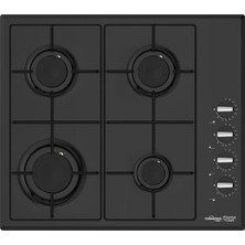 Tommatech TAO6007BM Ankastre Gazlı Ocak 60 cm Siyah