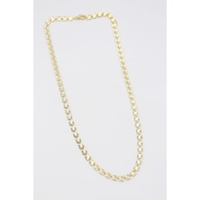 Bade Jewelry Vip Gold Yıldız Motifli Kare Plaka Tasarım Şık Kararmaz Çelik Kolye 45+5 cm
