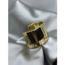 Bade Jewelry Vip Gold Çizgi Kesim Bileklik
