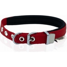 Doggie Konfor Dokuma Köpek Boyun Tasması Kırmızı 1,5X20 25 cm