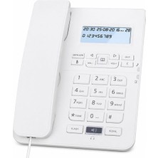 Karel TM-145 Kablolu Ekranlı Krem Masaüstü Telefon