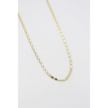 Bade Jewelry Vip Gold Oval Tasarım Şık Kararmaz Çelik Zarif Kolye 45 cm
