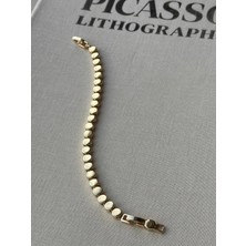 Bade Jewelry Vip Gold Yuvarlık Sıralı Basic Kararmaz Çelik Bileklik 17+2 cm